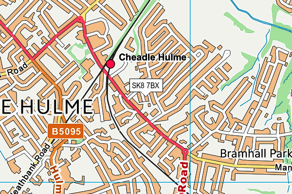 SK8 7BX map - OS VectorMap District (Ordnance Survey)