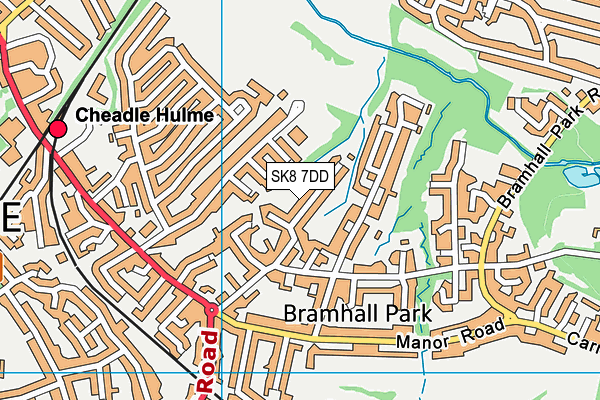 SK8 7DD map - OS VectorMap District (Ordnance Survey)