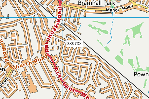 SK8 7DX map - OS VectorMap District (Ordnance Survey)