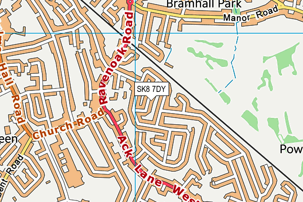 SK8 7DY map - OS VectorMap District (Ordnance Survey)