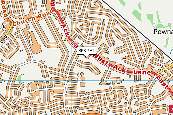 SK8 7ET map - OS VectorMap District (Ordnance Survey)