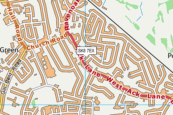 SK8 7EX map - OS VectorMap District (Ordnance Survey)