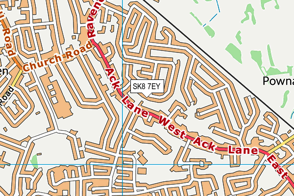 SK8 7EY map - OS VectorMap District (Ordnance Survey)