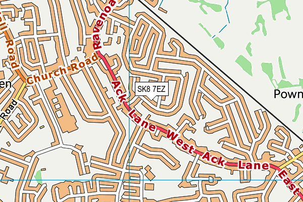 SK8 7EZ map - OS VectorMap District (Ordnance Survey)