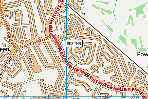 SK8 7HB map - OS VectorMap District (Ordnance Survey)
