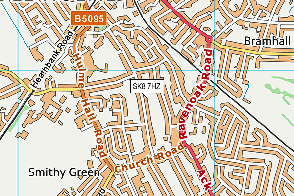 SK8 7HZ map - OS VectorMap District (Ordnance Survey)