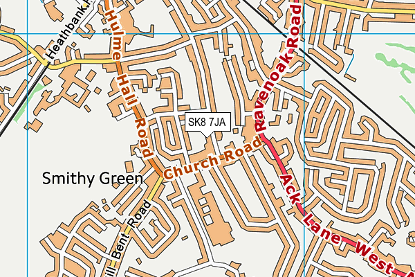 SK8 7JA map - OS VectorMap District (Ordnance Survey)