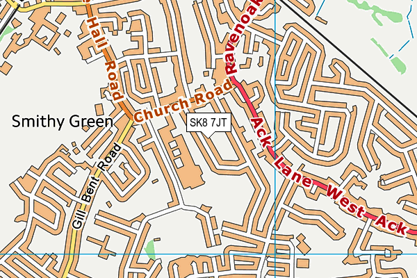 SK8 7JT map - OS VectorMap District (Ordnance Survey)