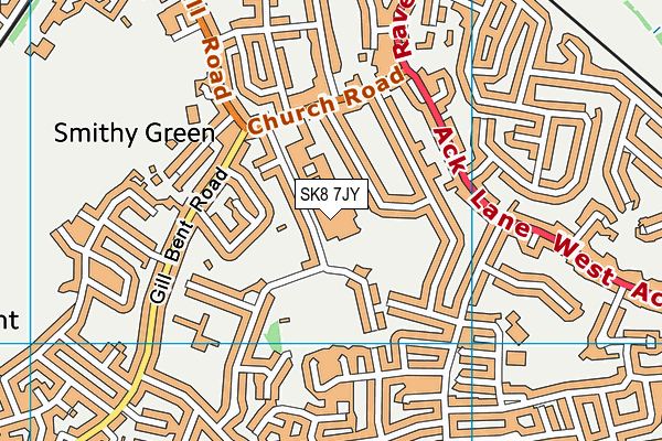 Club Cheadle Hulme map (SK8 7JY) - OS VectorMap District (Ordnance Survey)
