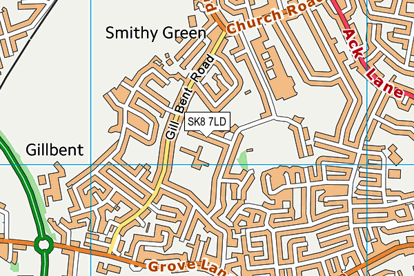 Thorn Grove Primary School map (SK8 7LD) - OS VectorMap District (Ordnance Survey)