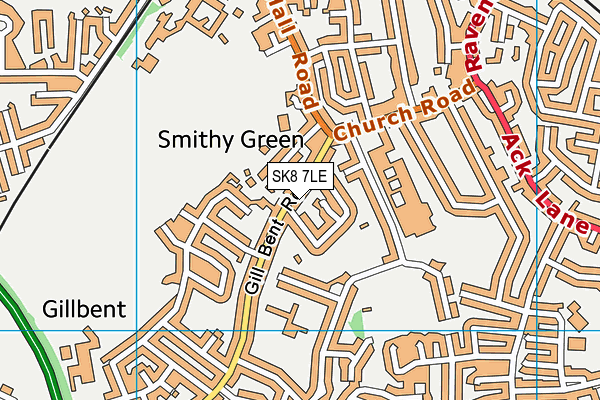 SK8 7LE map - OS VectorMap District (Ordnance Survey)