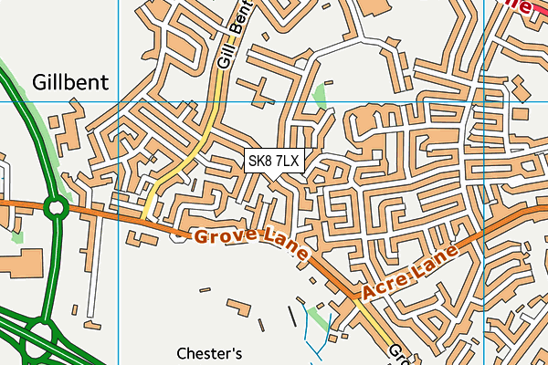 SK8 7LX map - OS VectorMap District (Ordnance Survey)