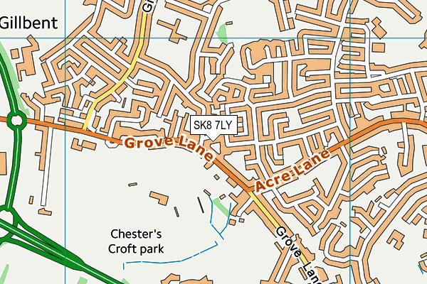 SK8 7LY map - OS VectorMap District (Ordnance Survey)