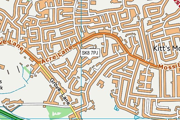 SK8 7PJ map - OS VectorMap District (Ordnance Survey)