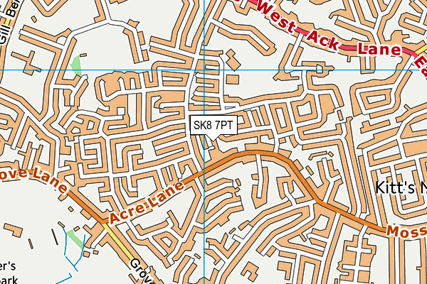 SK8 7PT map - OS VectorMap District (Ordnance Survey)