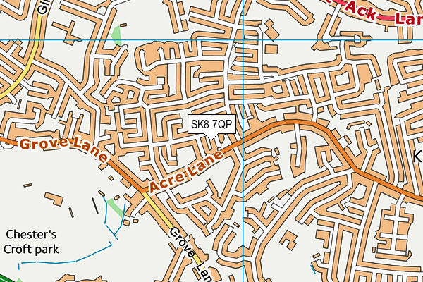 SK8 7QP map - OS VectorMap District (Ordnance Survey)