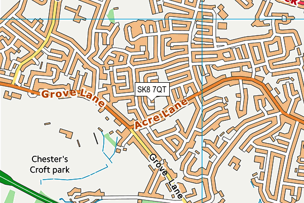 SK8 7QT map - OS VectorMap District (Ordnance Survey)