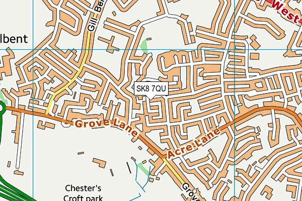 SK8 7QU map - OS VectorMap District (Ordnance Survey)