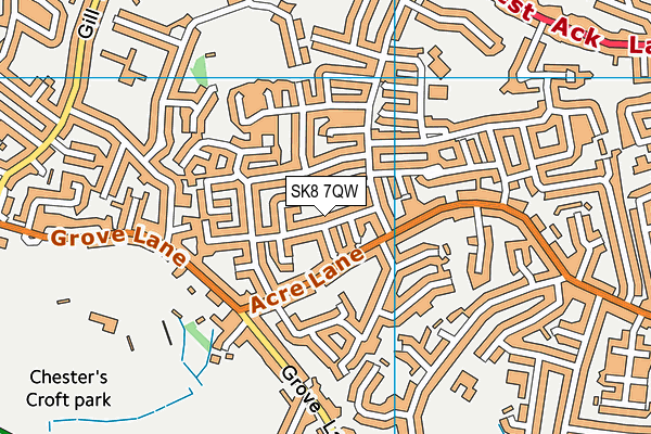 SK8 7QW map - OS VectorMap District (Ordnance Survey)