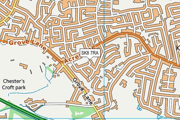 SK8 7RA map - OS VectorMap District (Ordnance Survey)