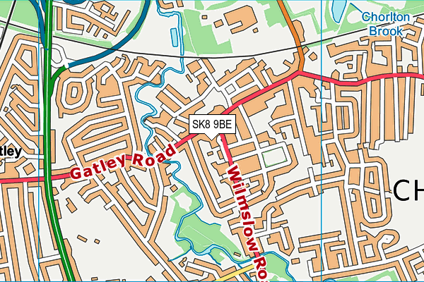 SK8 9BE map - OS VectorMap District (Ordnance Survey)