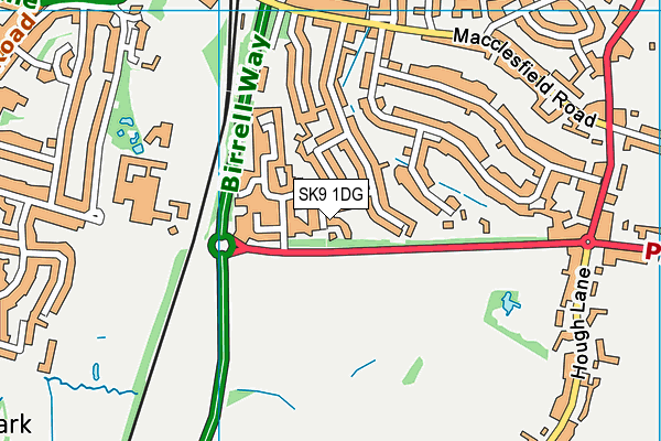 Land Lane Playing Fields (Closed) map (SK9 1DG) - OS VectorMap District (Ordnance Survey)