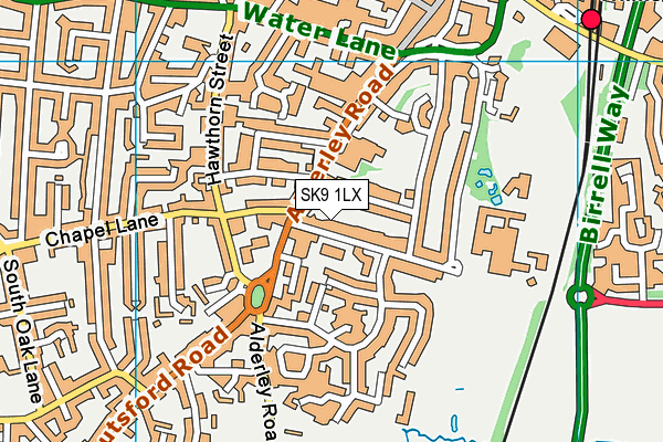 SK9 1LX map - OS VectorMap District (Ordnance Survey)