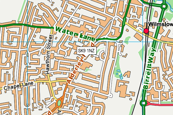 SK9 1NZ map - OS VectorMap District (Ordnance Survey)