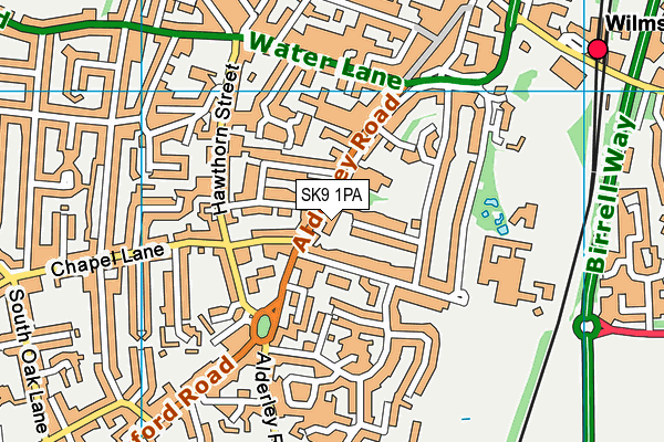 SK9 1PA map - OS VectorMap District (Ordnance Survey)