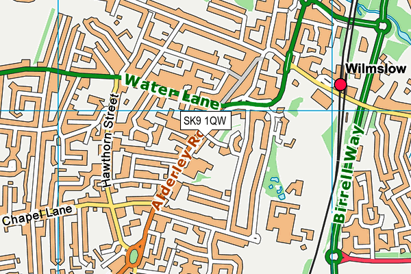 SK9 1QW map - OS VectorMap District (Ordnance Survey)