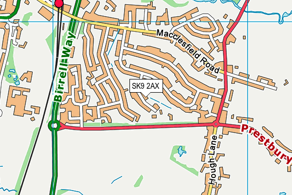 SK9 2AX map - OS VectorMap District (Ordnance Survey)