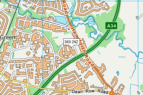SK9 2NZ map - OS VectorMap District (Ordnance Survey)