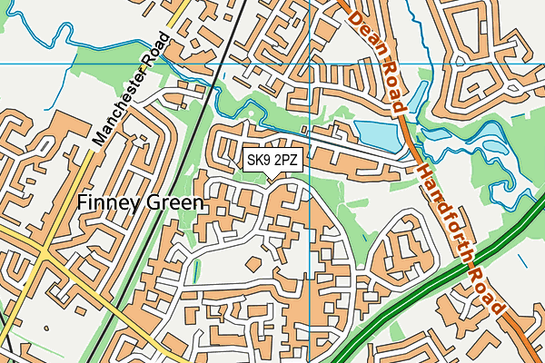 SK9 2PZ map - OS VectorMap District (Ordnance Survey)
