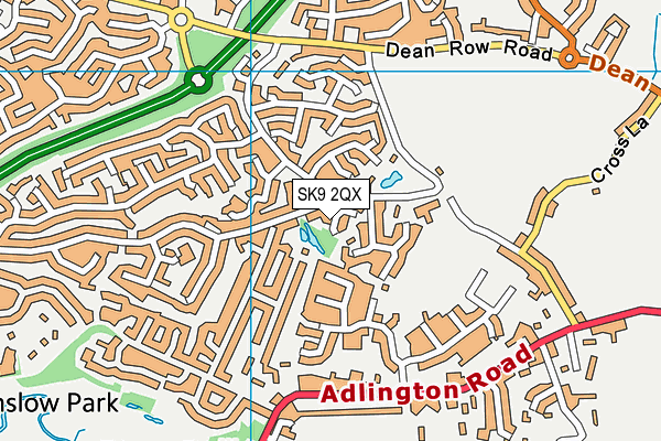 SK9 2QX map - OS VectorMap District (Ordnance Survey)