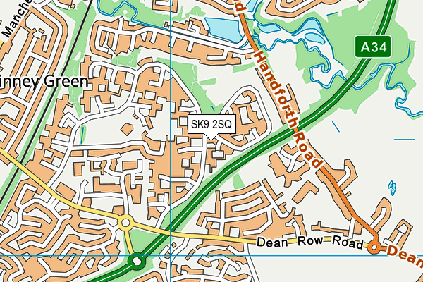 SK9 2SQ map - OS VectorMap District (Ordnance Survey)