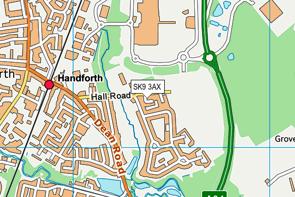 SK9 3AX map - OS VectorMap District (Ordnance Survey)