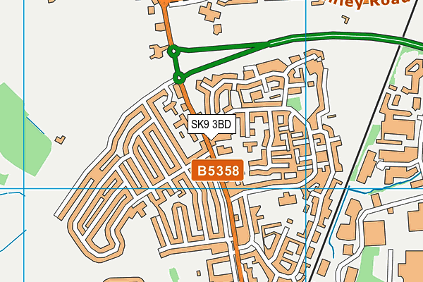 SK9 3BD map - OS VectorMap District (Ordnance Survey)