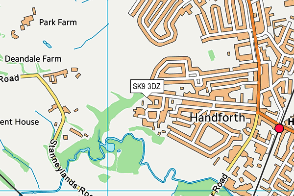 SK9 3DZ map - OS VectorMap District (Ordnance Survey)