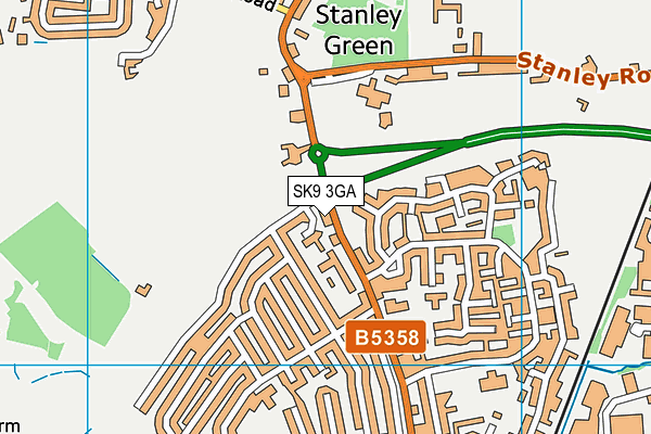SK9 3GA map - OS VectorMap District (Ordnance Survey)