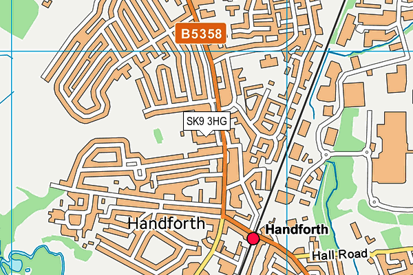 SK9 3HG map - OS VectorMap District (Ordnance Survey)