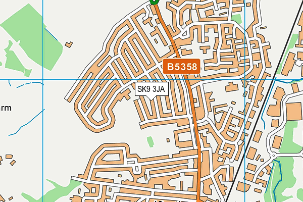 SK9 3JA map - OS VectorMap District (Ordnance Survey)