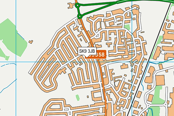 SK9 3JB map - OS VectorMap District (Ordnance Survey)