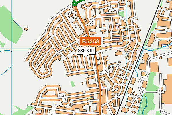 SK9 3JD map - OS VectorMap District (Ordnance Survey)