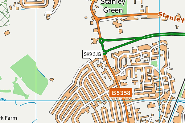 SK9 3JG map - OS VectorMap District (Ordnance Survey)