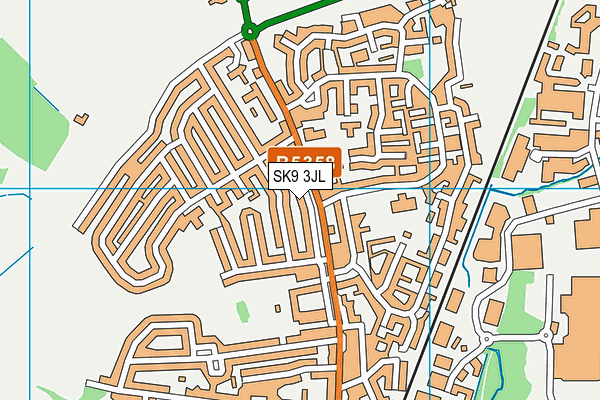 SK9 3JL map - OS VectorMap District (Ordnance Survey)