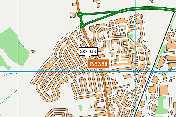 SK9 3JN map - OS VectorMap District (Ordnance Survey)