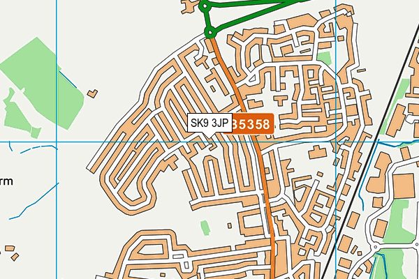 SK9 3JP map - OS VectorMap District (Ordnance Survey)
