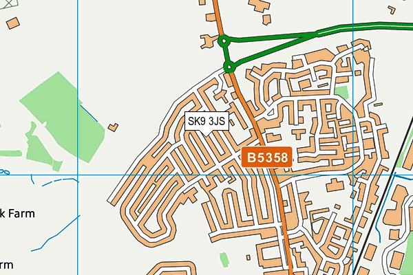 SK9 3JS map - OS VectorMap District (Ordnance Survey)