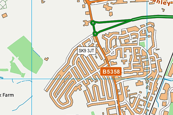 SK9 3JT map - OS VectorMap District (Ordnance Survey)