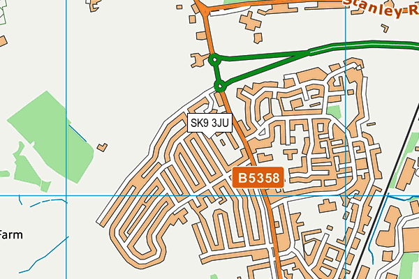 SK9 3JU map - OS VectorMap District (Ordnance Survey)